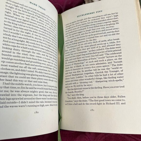 Vintage Book: The Adventures of Huckleberry Finn by Mark Twain, Franklin Library - Picture 9 of 10